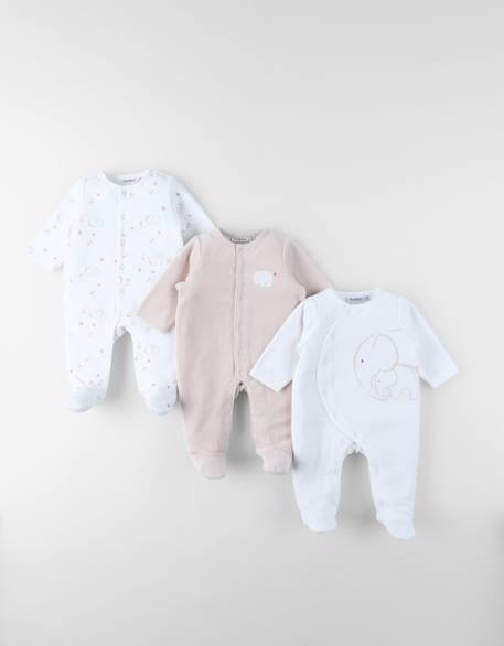 Bébé-Lot de 3 dors-bien en velours