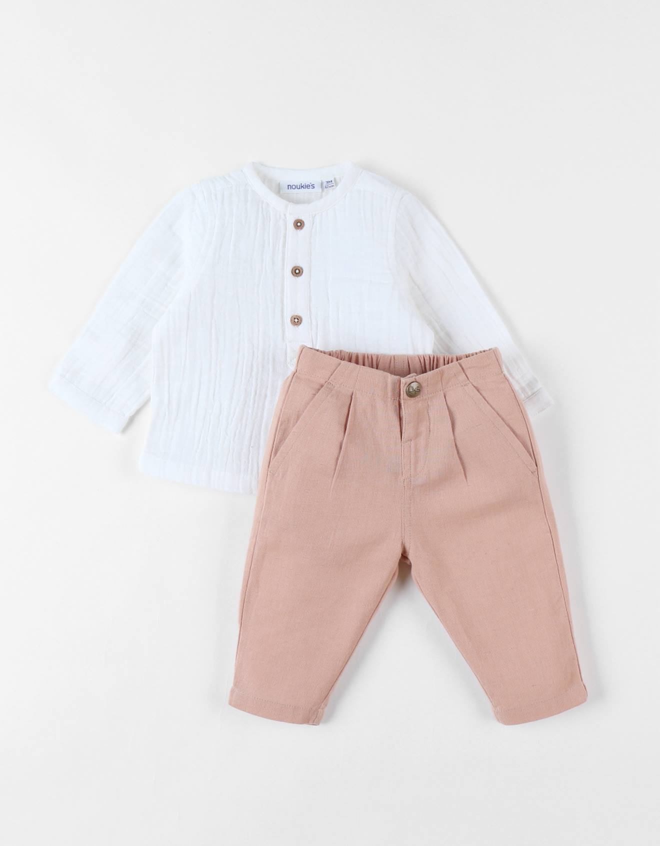 Ensemble Cérémonie Chemise + Pantalon Beige