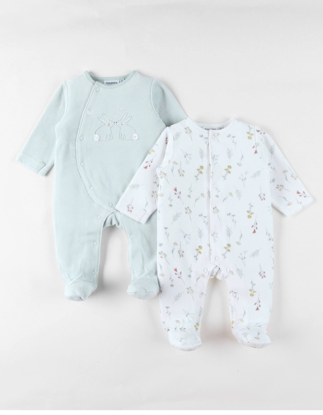 Noukies - Lot De 2 Pyjamas Bébé Velours Vert