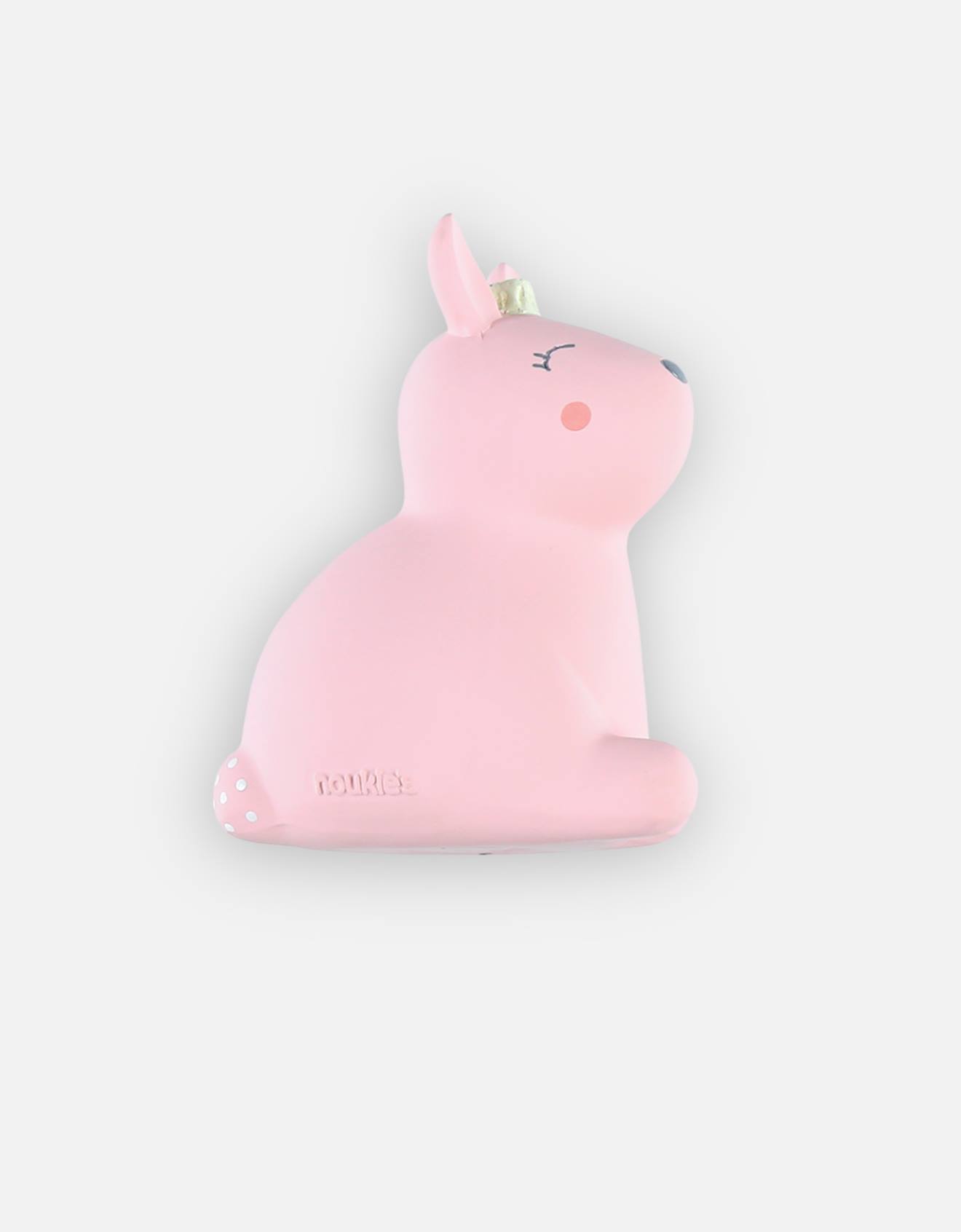 Jouet De Bain Lapin Avec Hochet En Caoutchouc Naturel Rose