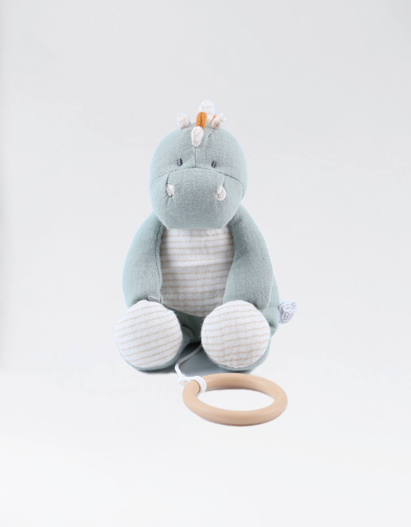 Peluche Mini Musicale Stegi En Mousseline Bio Vert