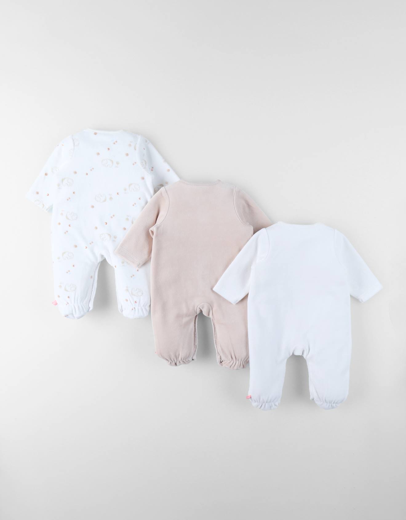 Lot De 3 Dors-bien En Velours Ecru (Noukie's) - Image 1