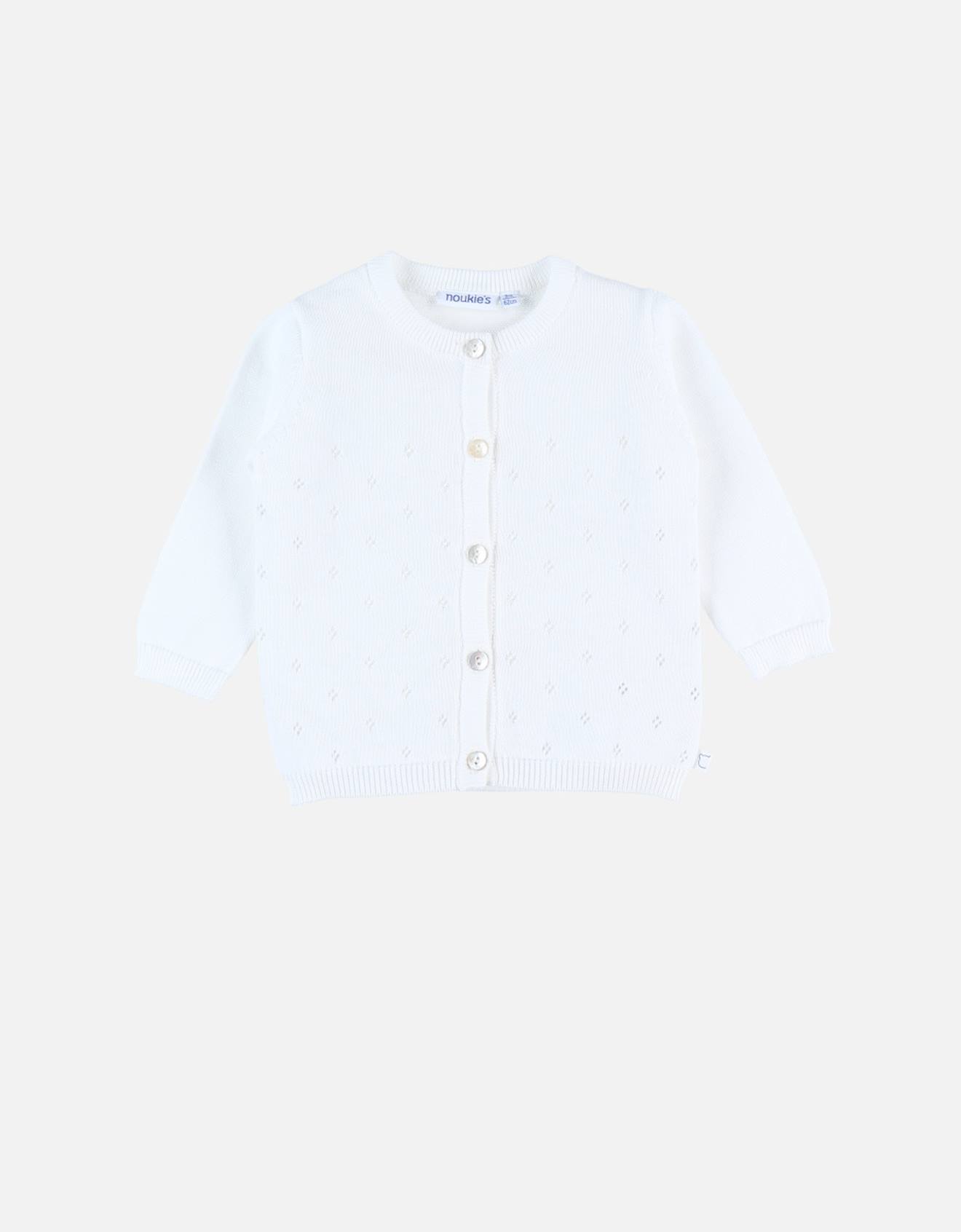 Cardigan En Tricot Fin Blanc