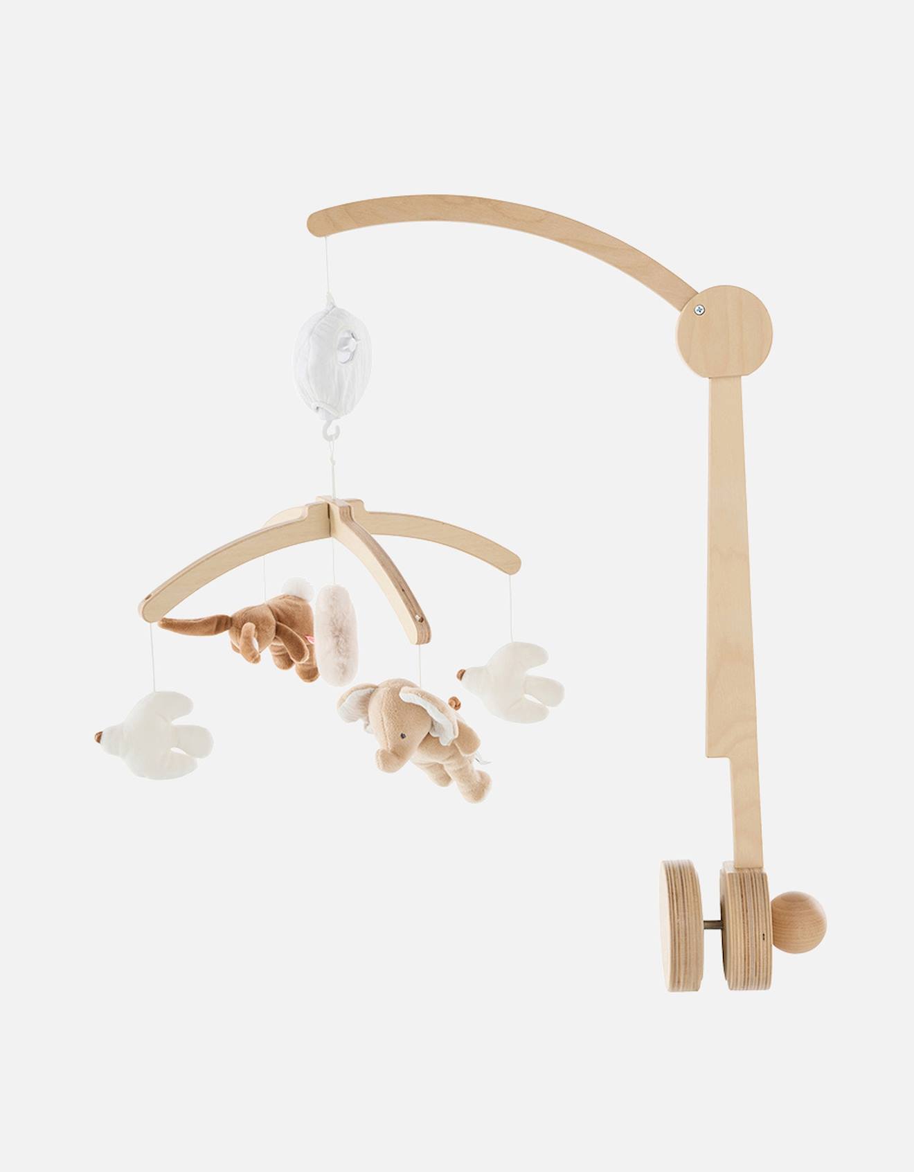 Noukies - Mobile Musical Bras En Bois - Bali Moka & Snow Ecru