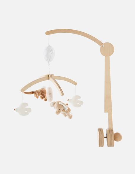 Noukie's - Mobile Musical Bras En Bois - Bali Moka & Snow Ecru