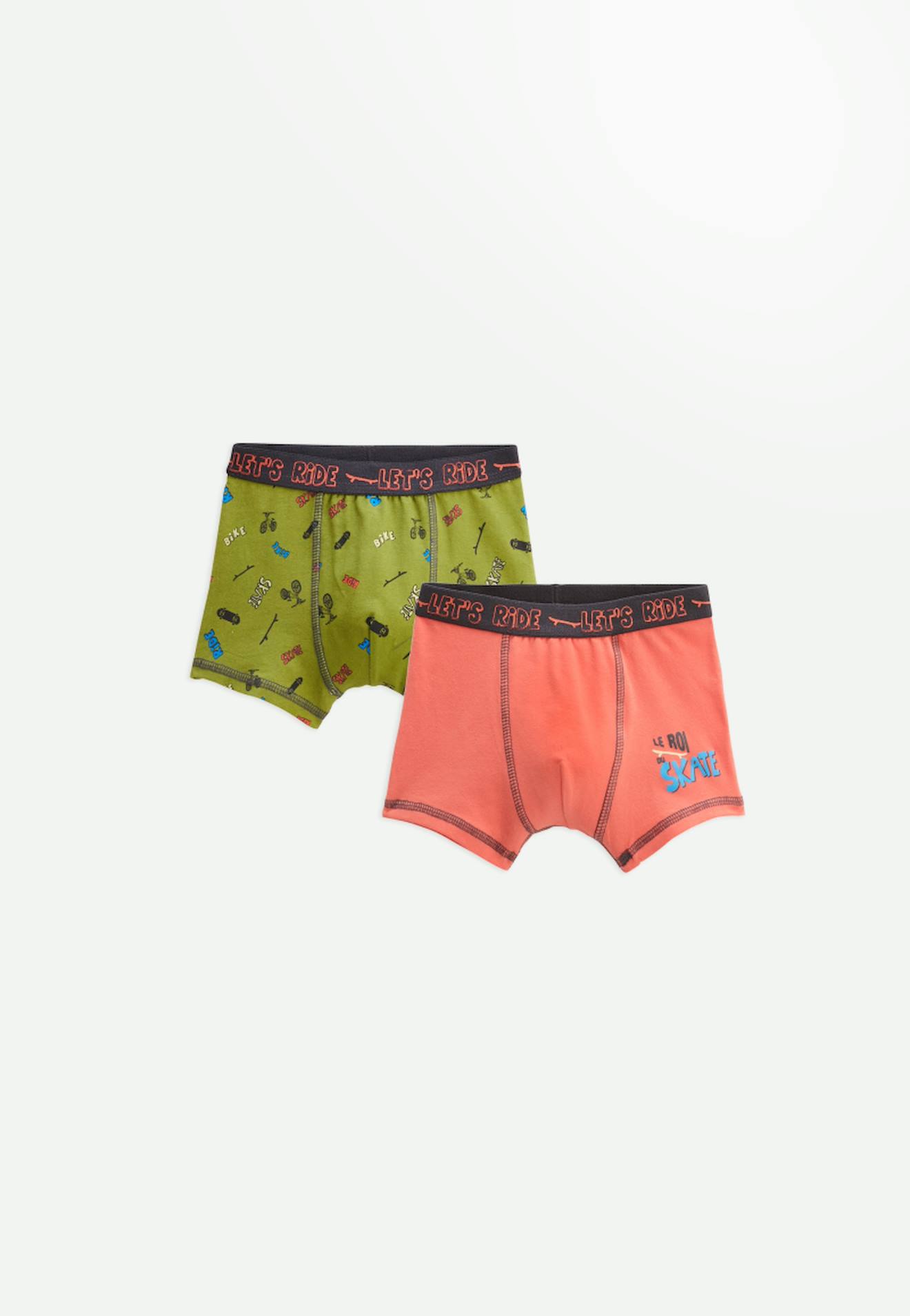 Lot De 2 Boxers Garçon Cycling Vert