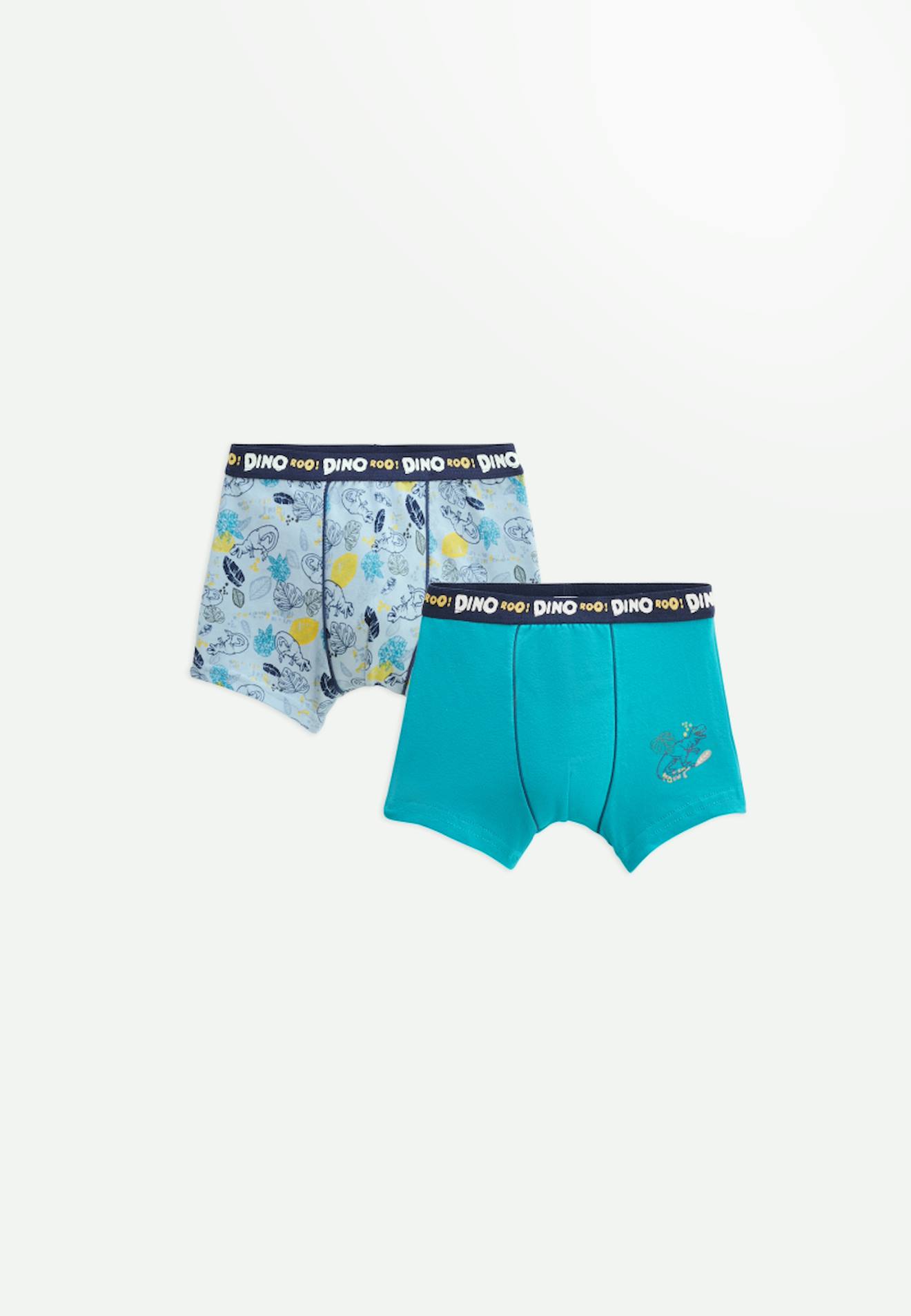 Lot De 2 Boxers Garçon Dino Bleu