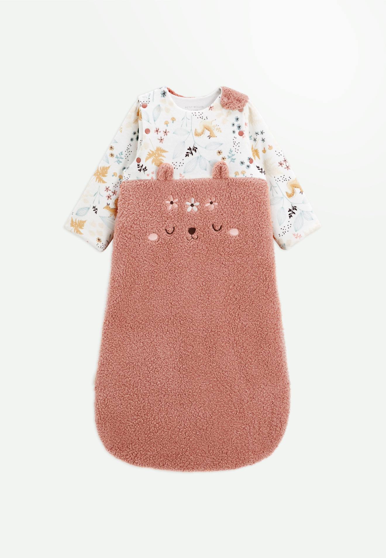 Gigoteuse D'hiver En Sherpa Avec Manches Amovibles Bloom Rose