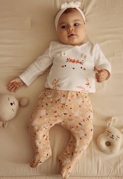 Ensemble bébé gilet et pantalon en coton nid d'abeille miss plume  - vertbaudet enfant