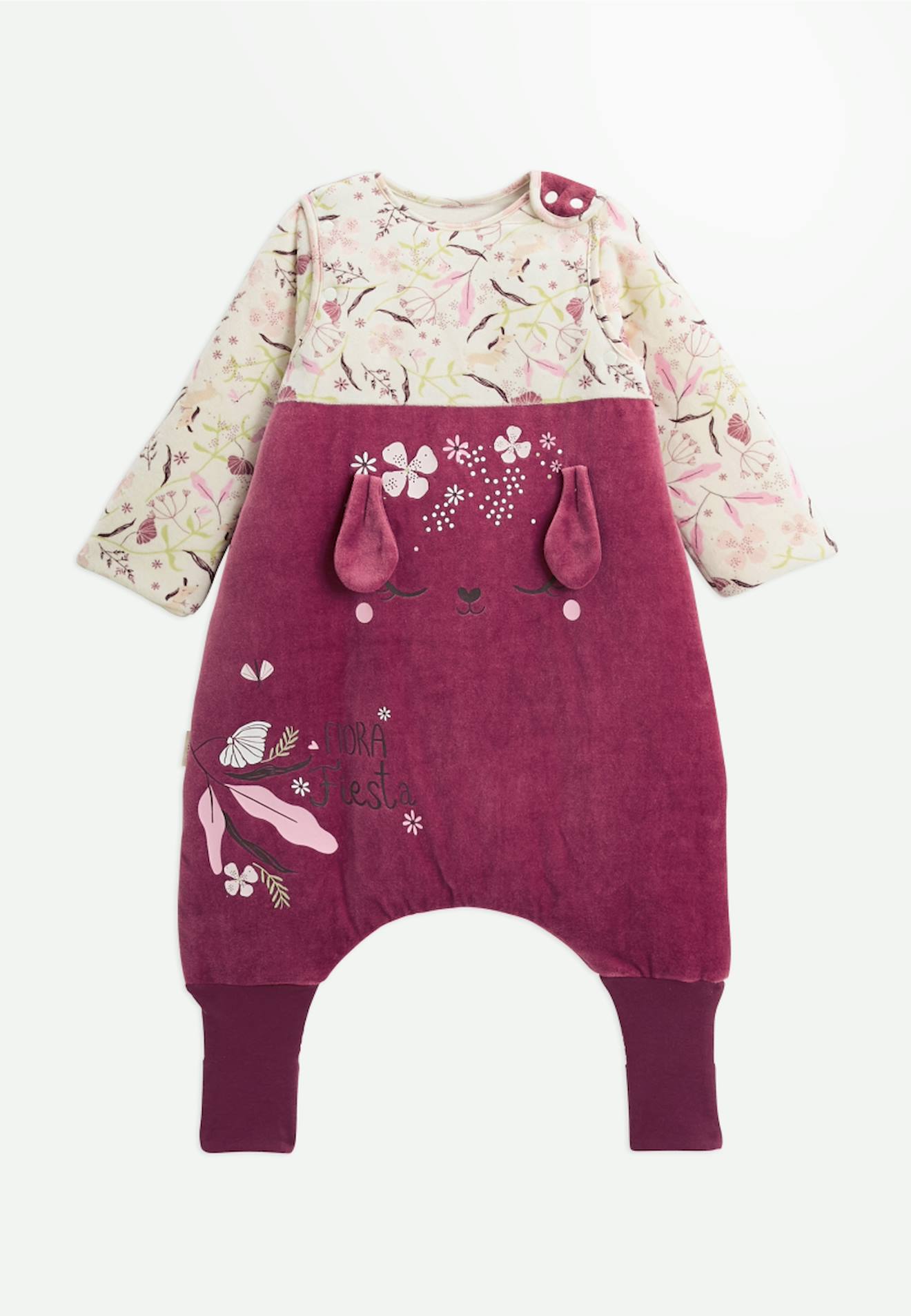 Turbulette D'hiver En Velours Avec Pieds Retroussables Et Manches Amovibles Mila Rose