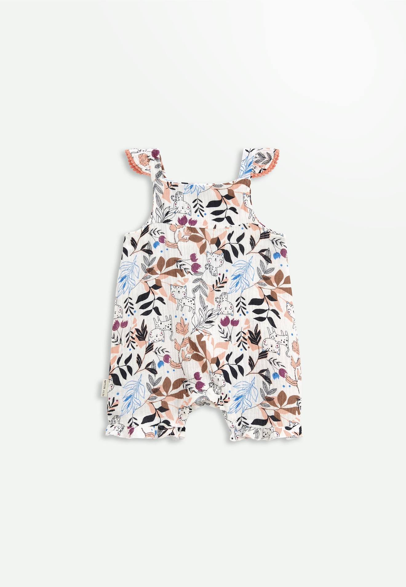 Barboteuse Bébé En Gaze De Coton Imany Ecru