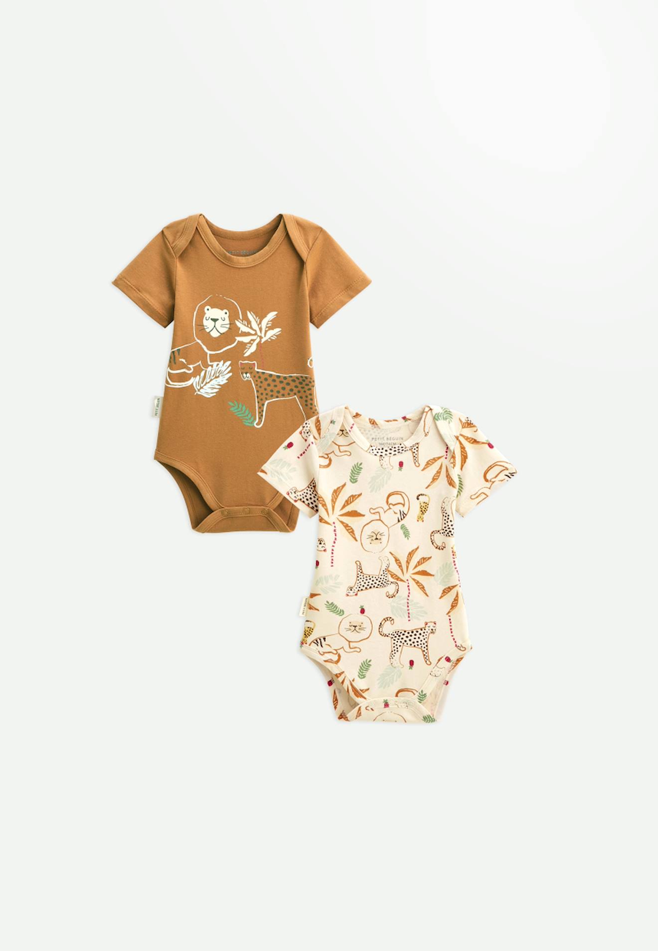 Lot De 2 Bodies Bébé Manches Courtes Tango Ecru