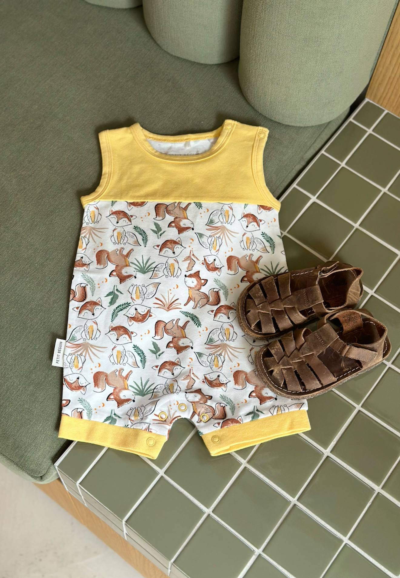 Barboteuse Bébé Petit Envahisseur Jaune