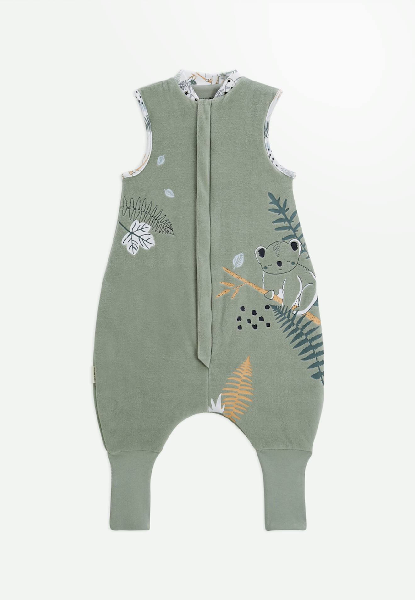 Turbulette Tog 2 En Velours Avec Pieds Retroussables Noah Vert