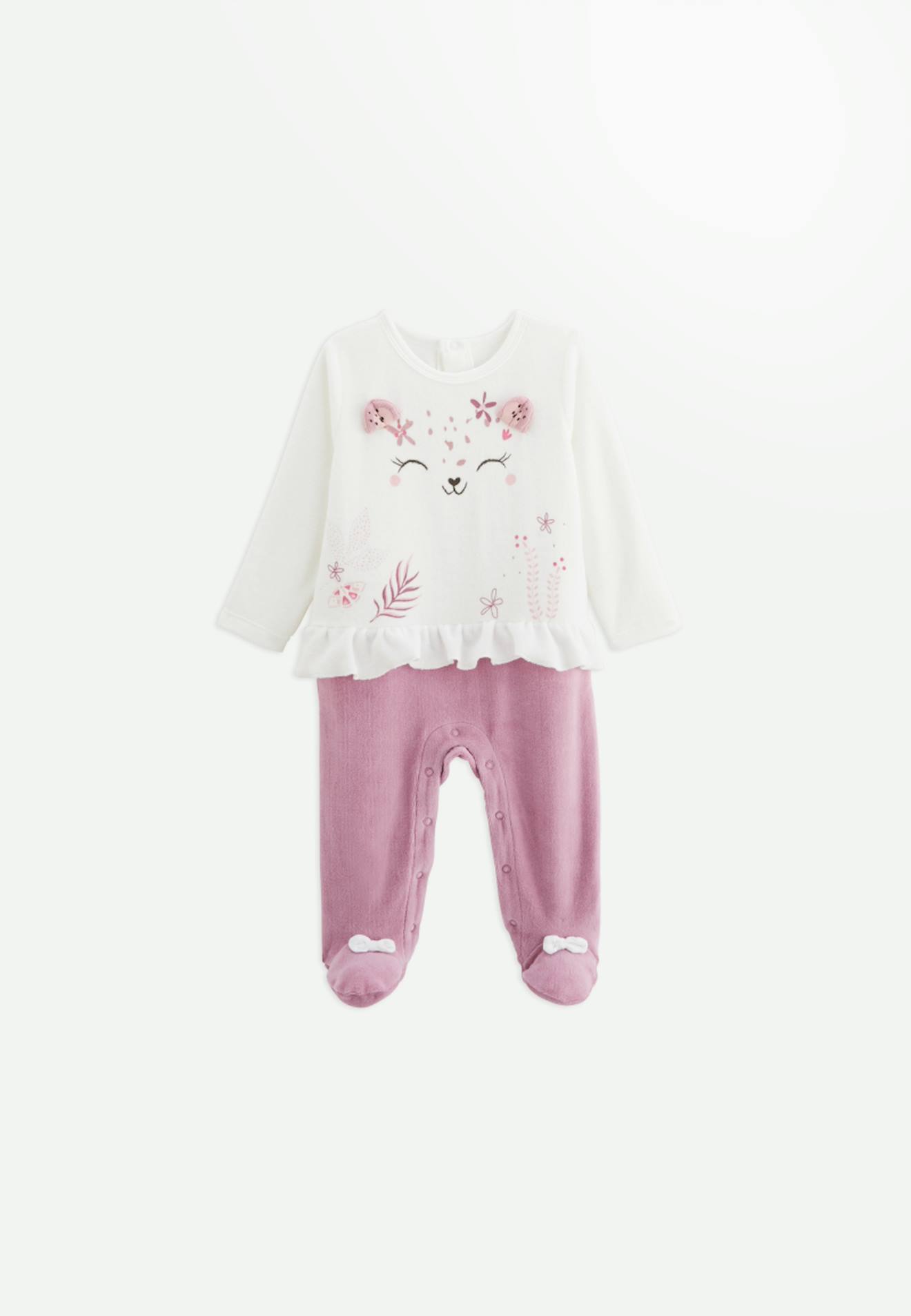 Pyjama Bébé En Velours Louisa Rose