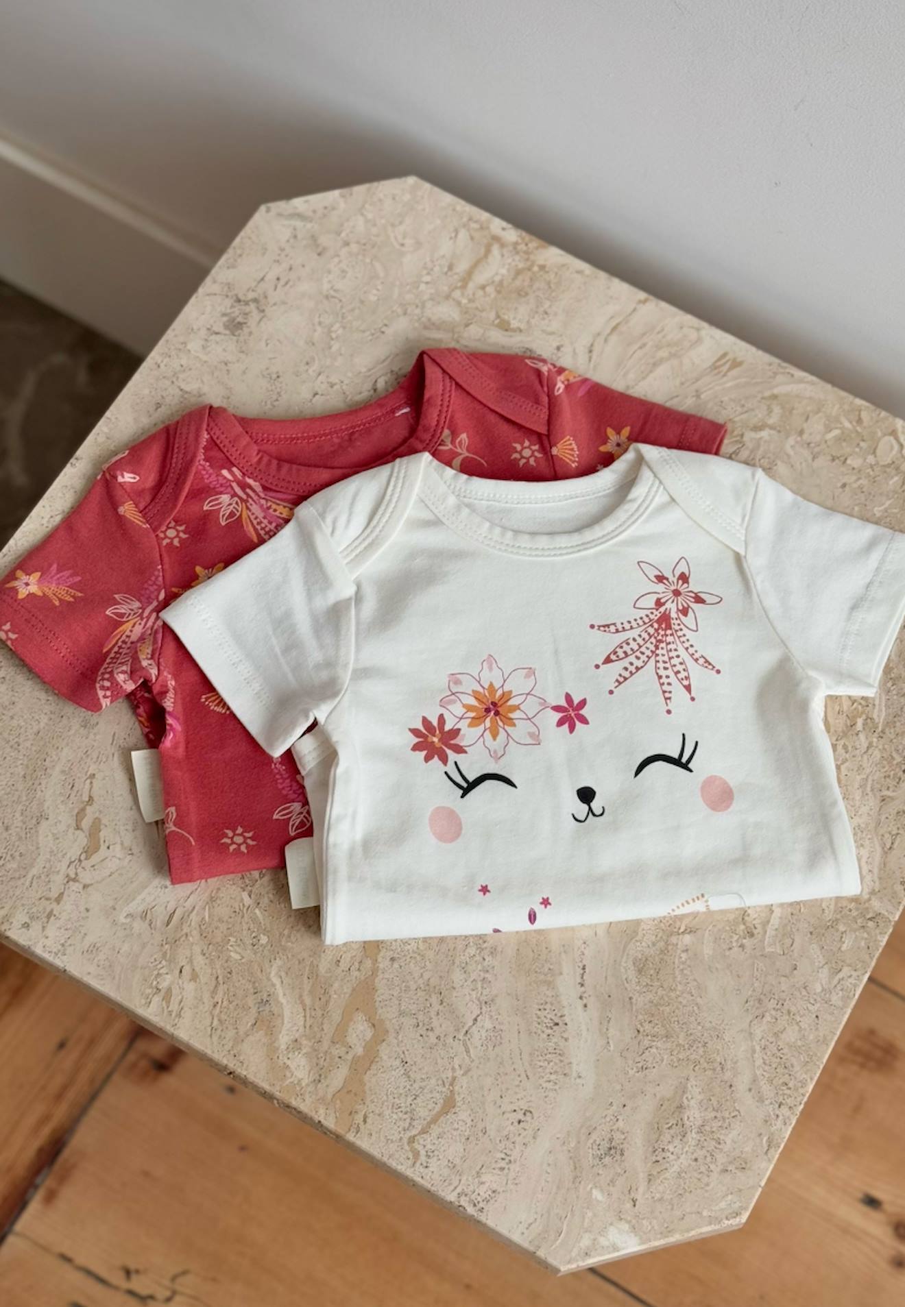 Lot De 2 Bodies Bébé Manches Courtes Fiesta Terracotta