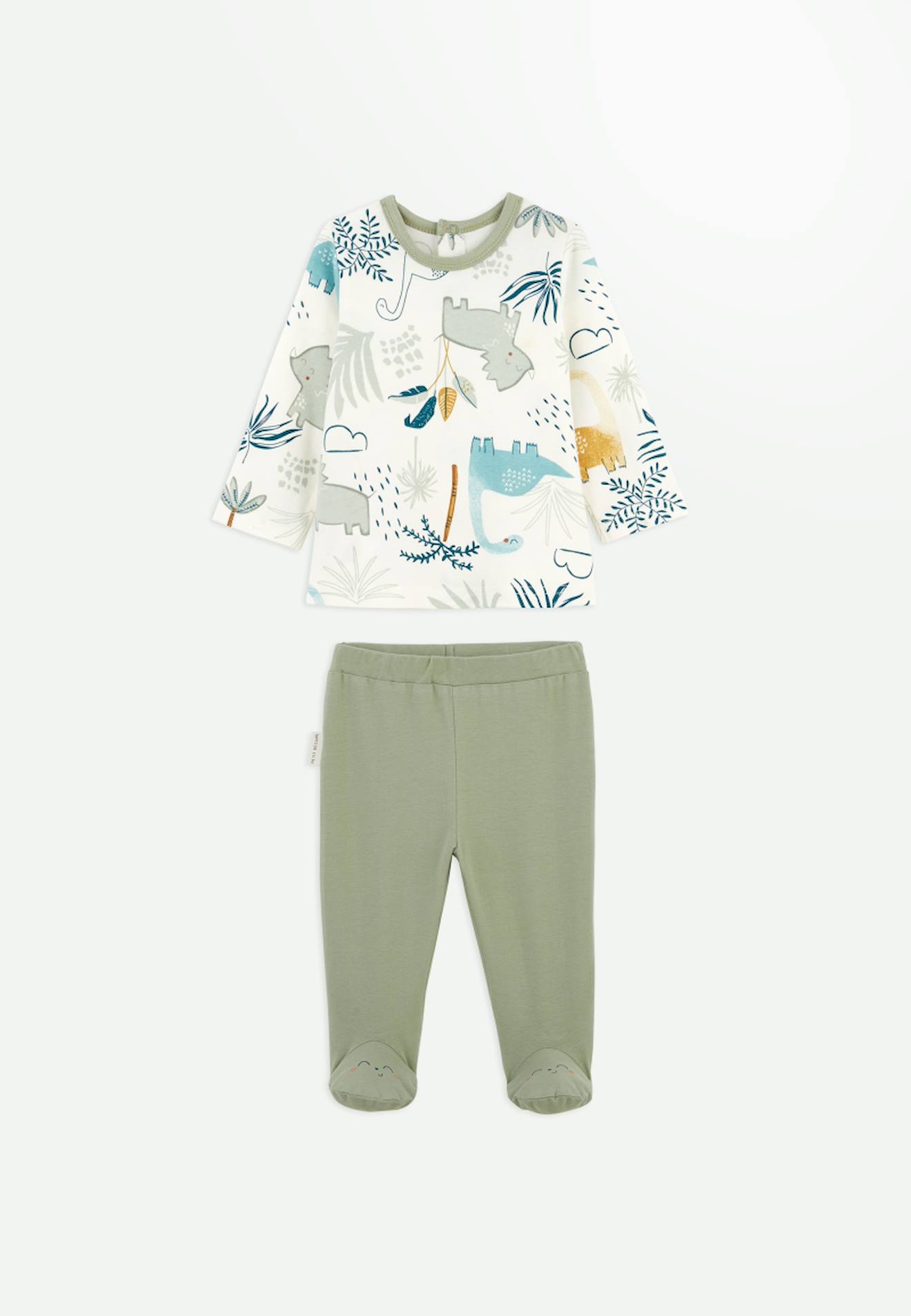 Pyjama Bébé 2 Pièces Puka Puka Kaki