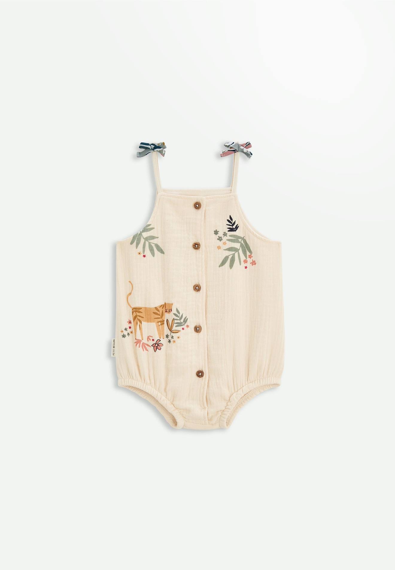 Barboteuse Bloomer En Gaze De Coton Palaos Ecru