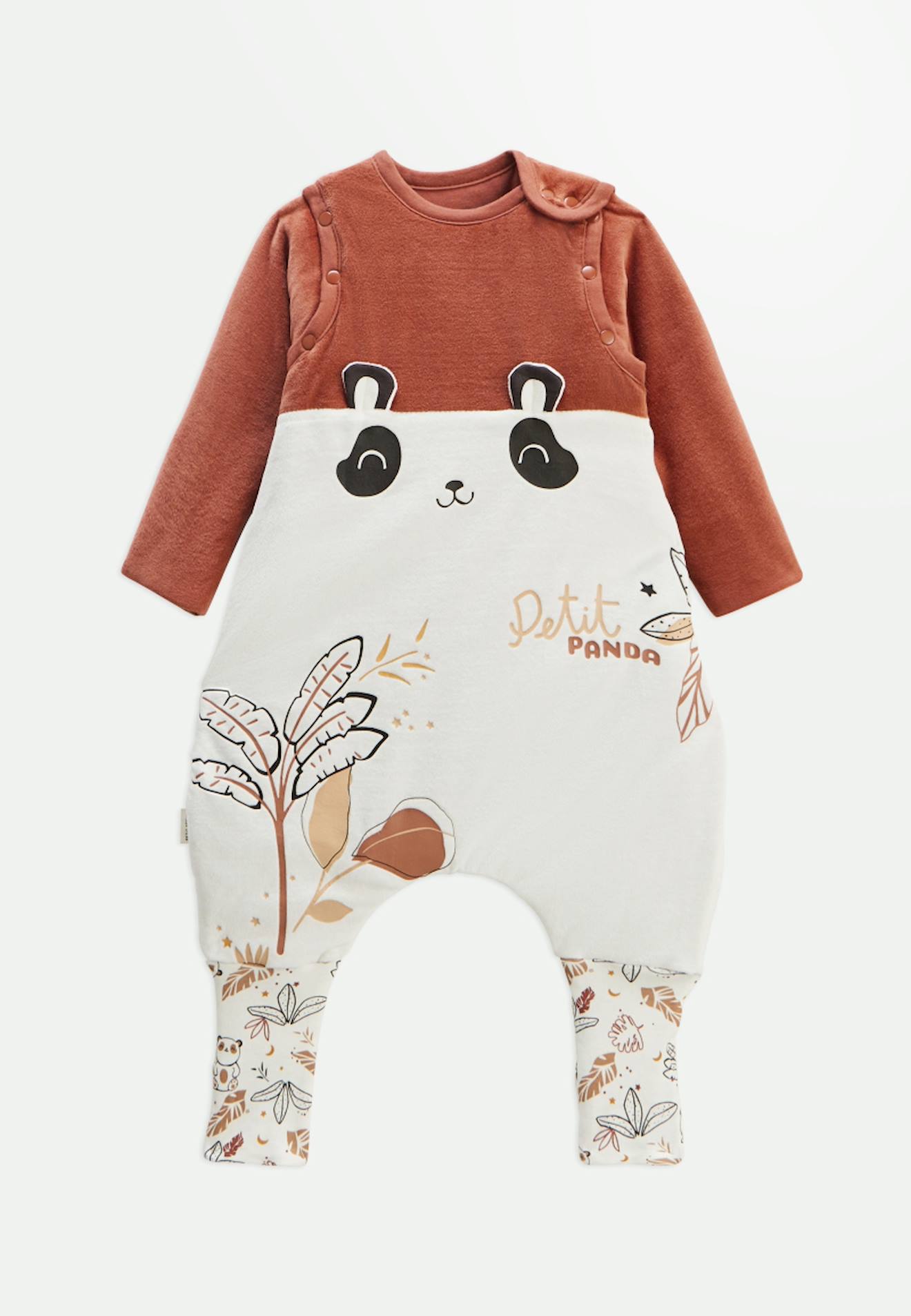 Turbulette D'hiver En Velours Avec Pieds Retroussables Et Manches Amovibles Maloueg Marron