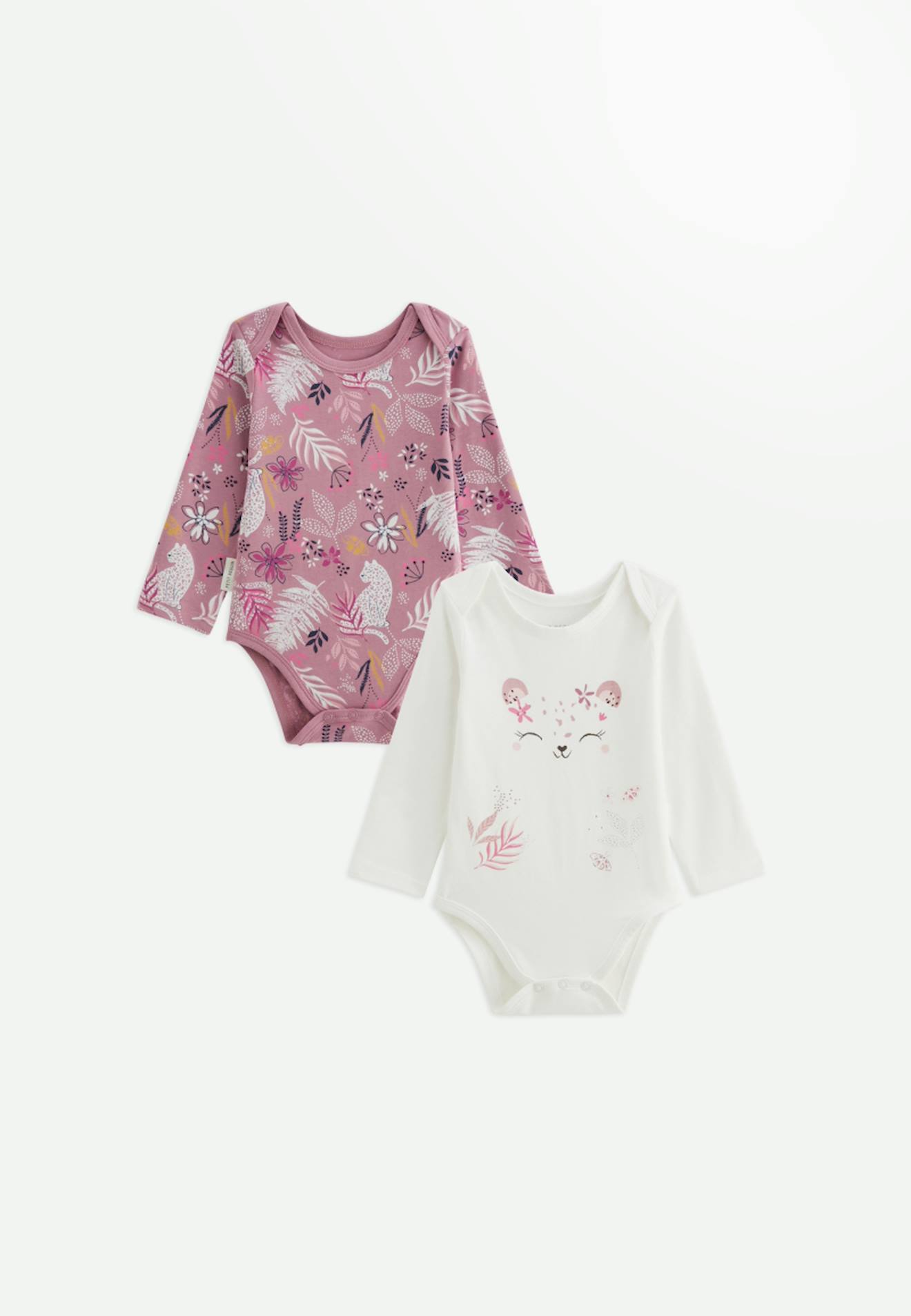 Lot De 2 Bodies Bébé Manches Longues Louisa Rose