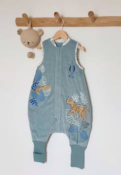 Turbulette d'hiver en velours avec pieds retroussables félintrépide  - vertbaudet enfant