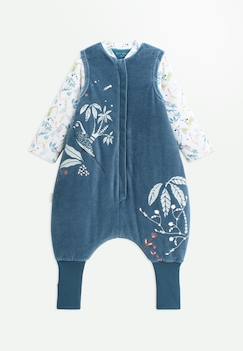 Linge de maison et décoration-Turbulette d'hiver en velours avec pieds retroussables et manches amovibles bianca