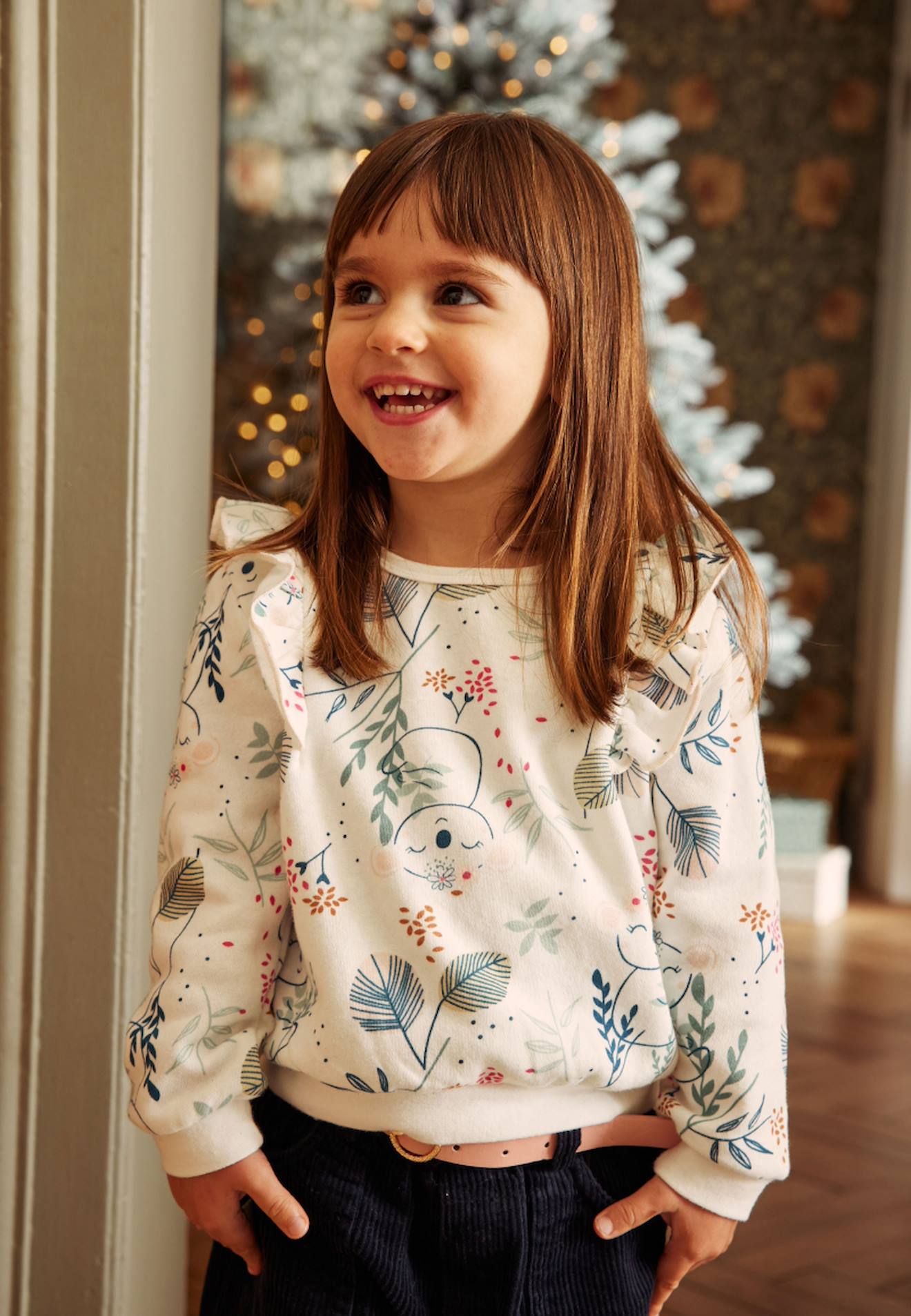 Sweat-shirt Bébé En Molleton Paloma Ecru