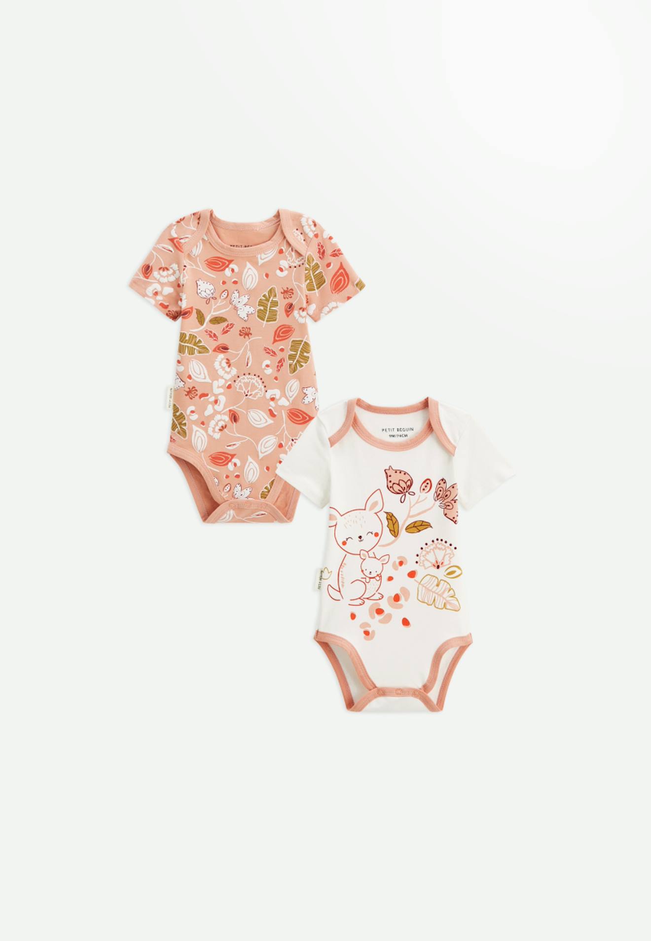 Lot De 2 Bodies Bébé Manches Courtes Mindanao Rose