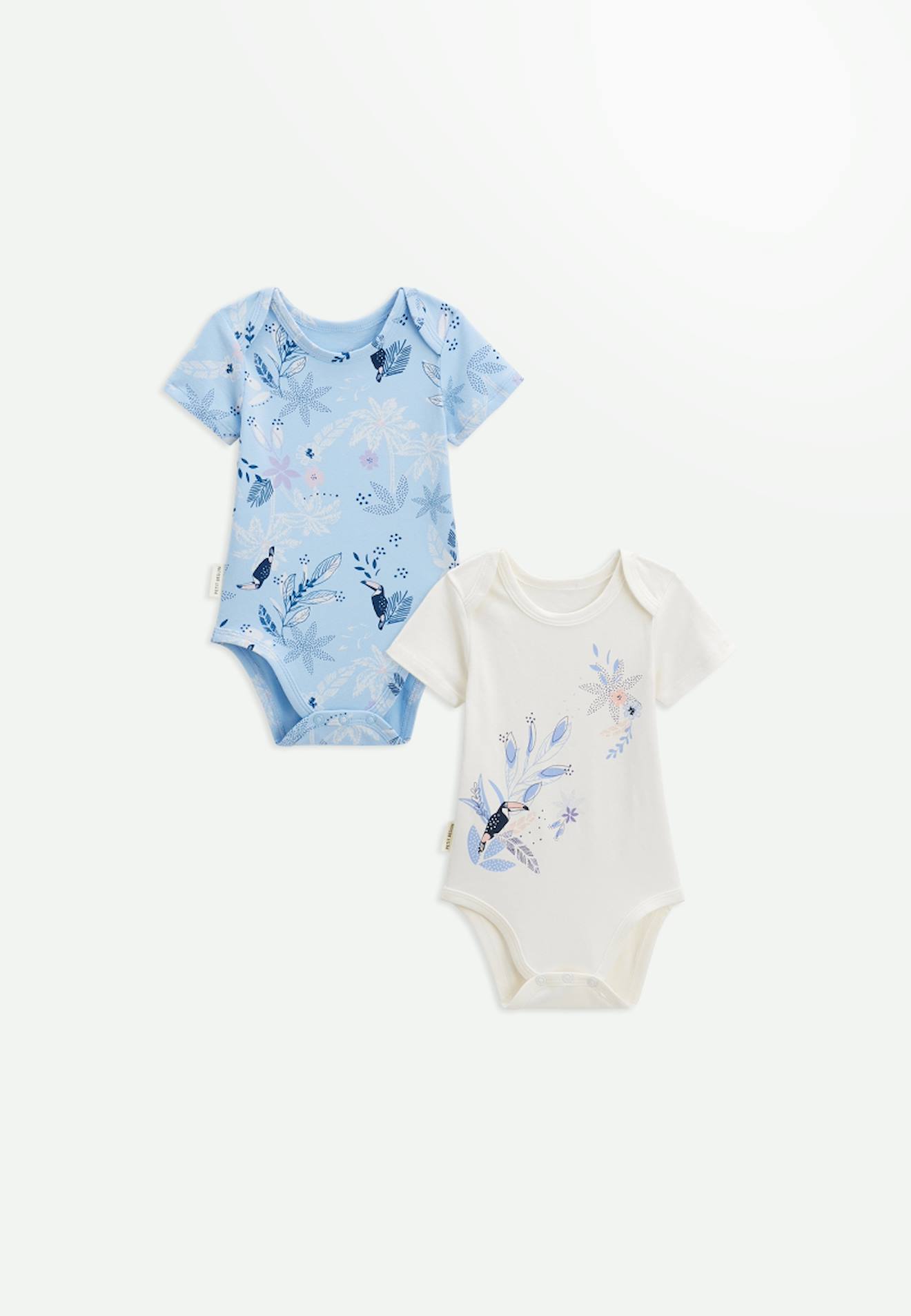 Lot De 2 Bodies Bébé Manches Courtes Bella Chica Bleu