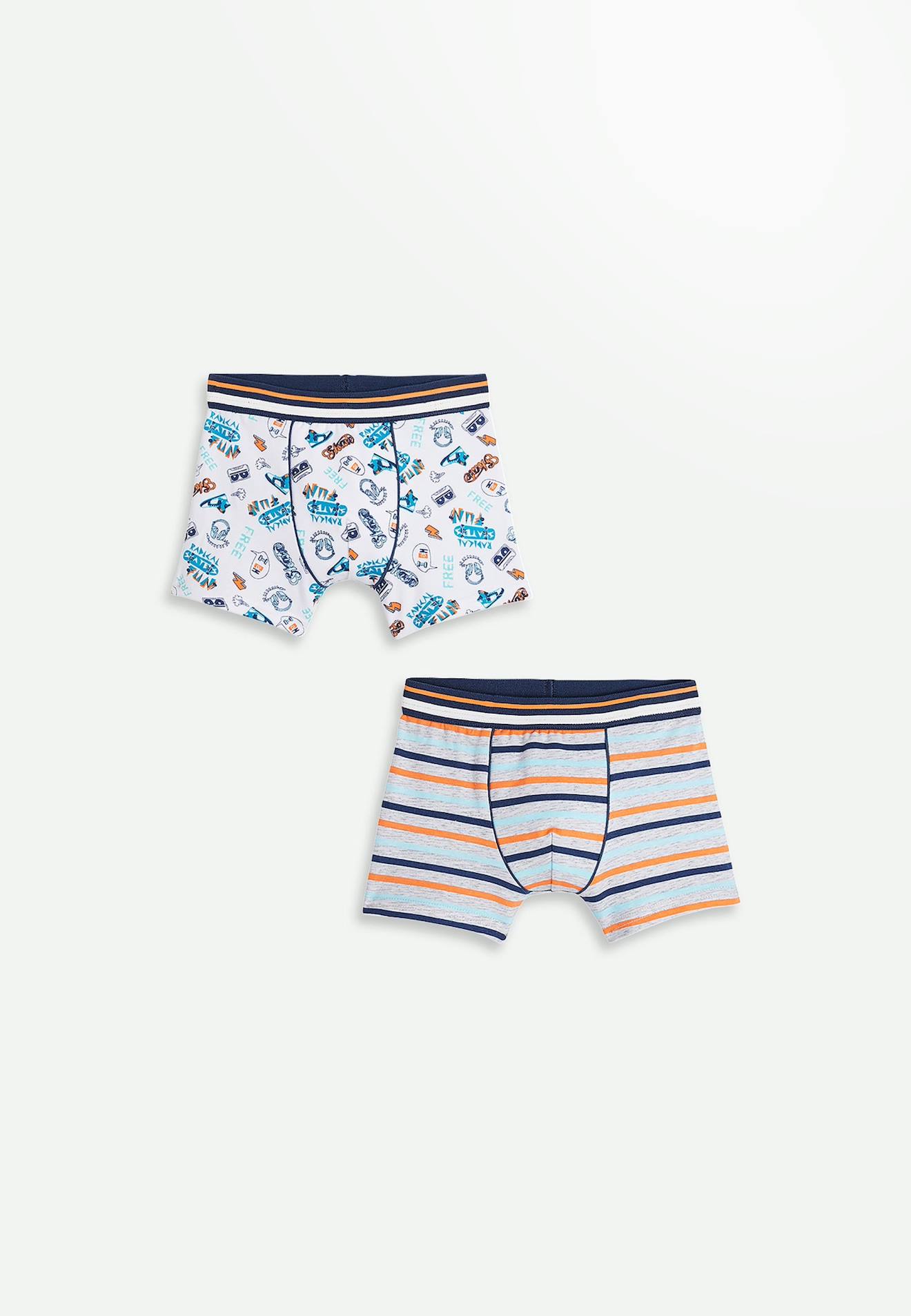 Lot De 2 Boxers Garçon Free Multicolore