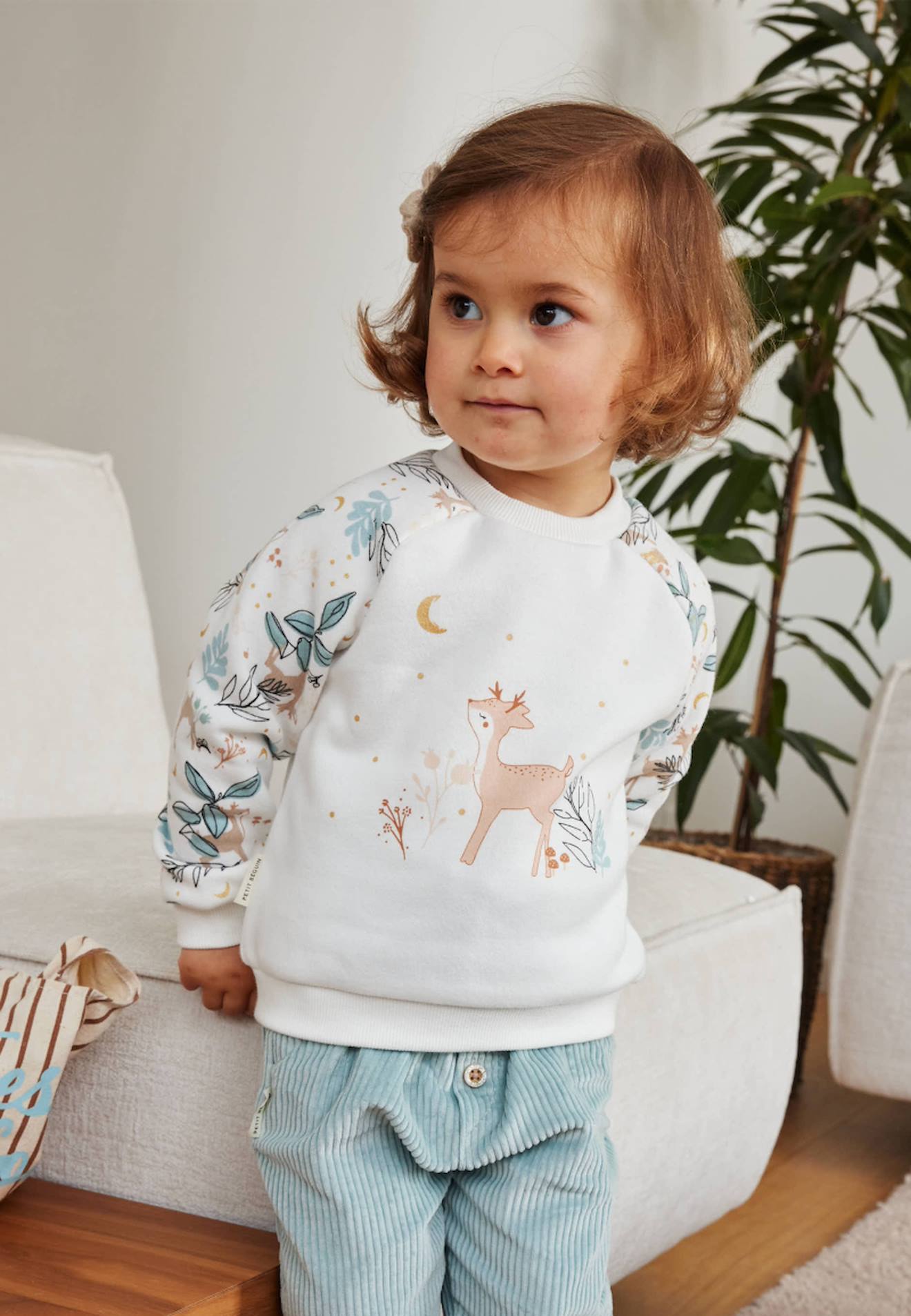 Sweat-shirt Bébé En Molleton Alma Ecru