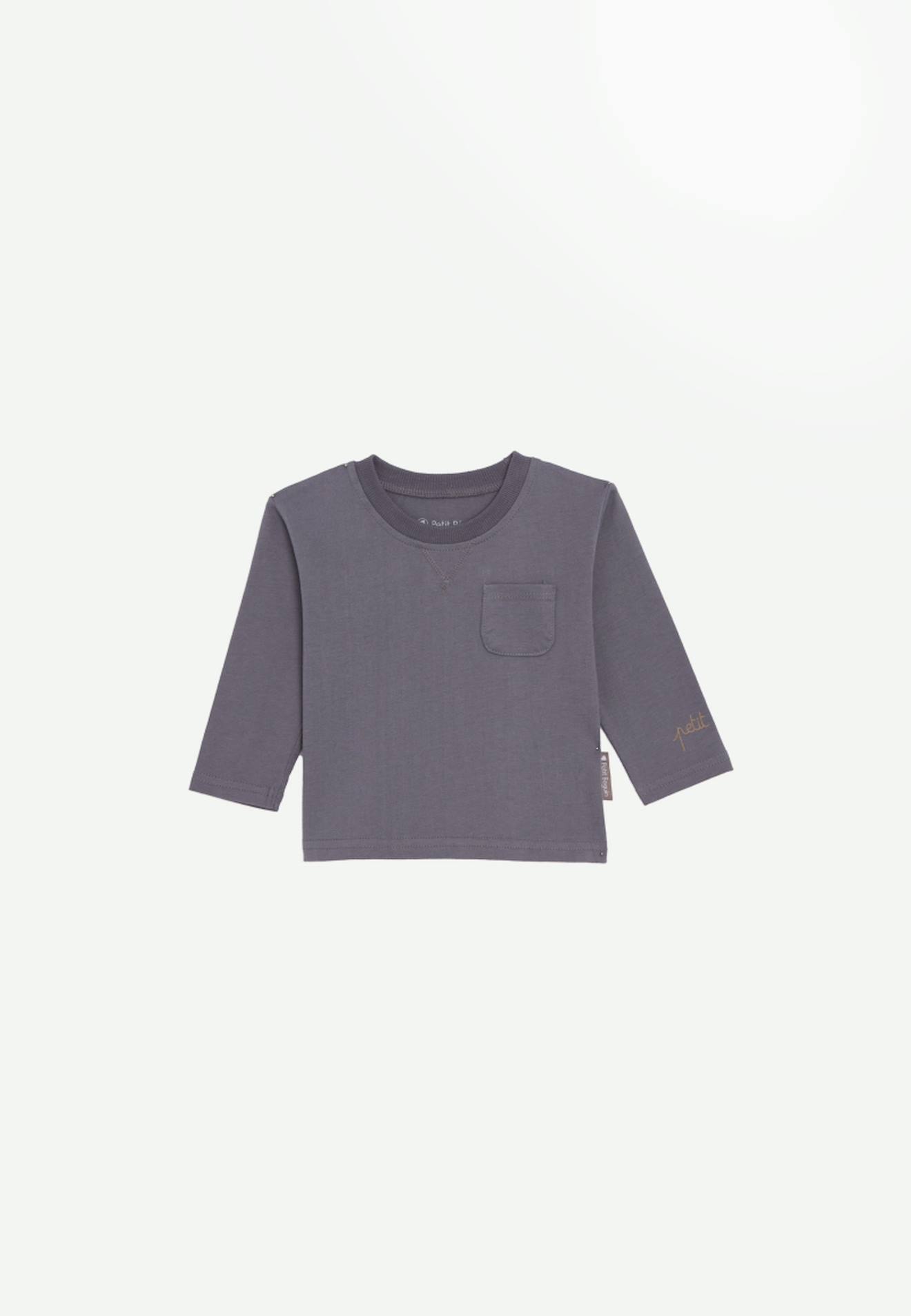 T-shirt Garçon Manches Longues Gris
