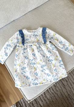-Robe enfant en molleton bianca