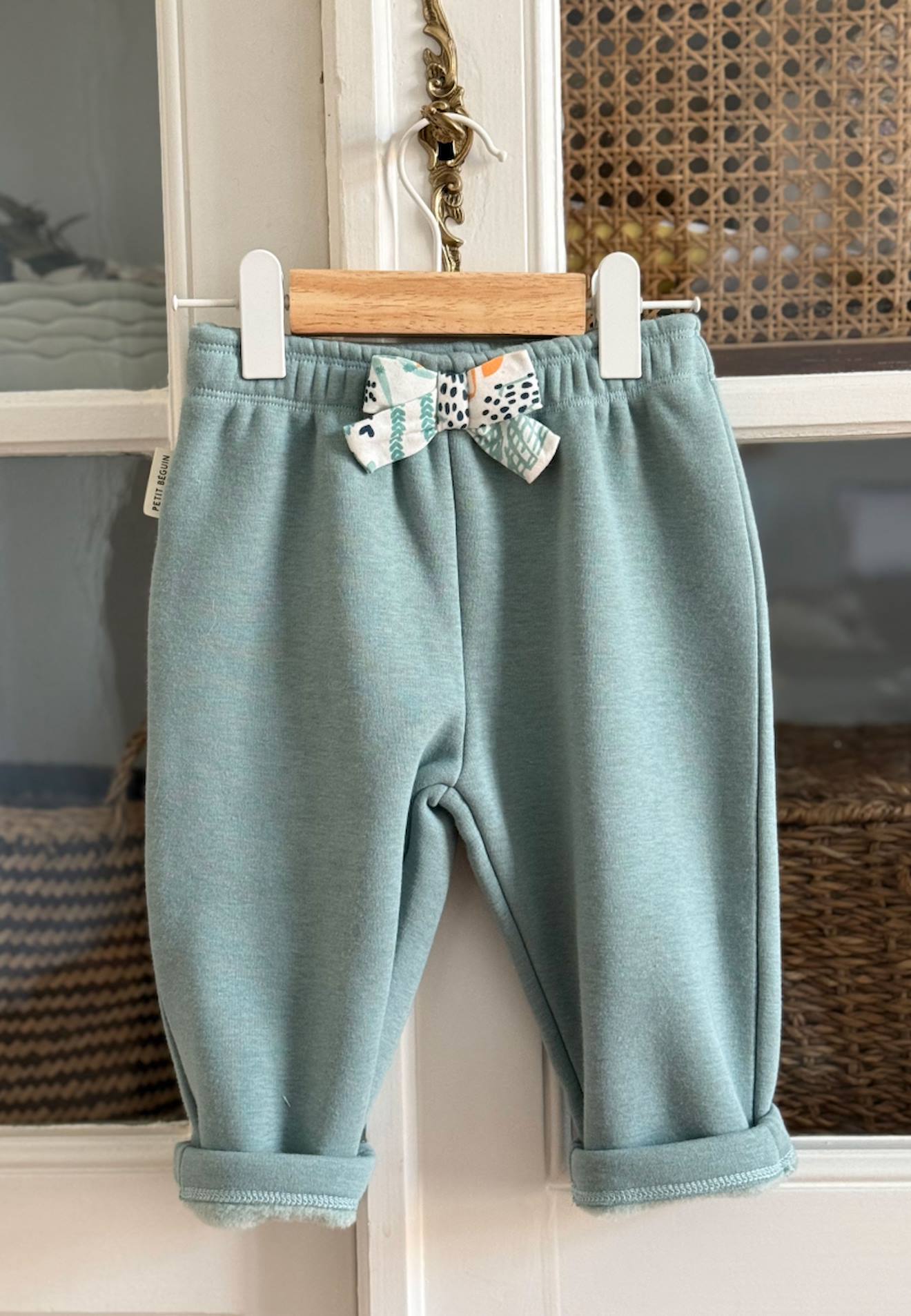 Pantalon Bébé En Molleton Ultra Chaud Holamuchacha Vert