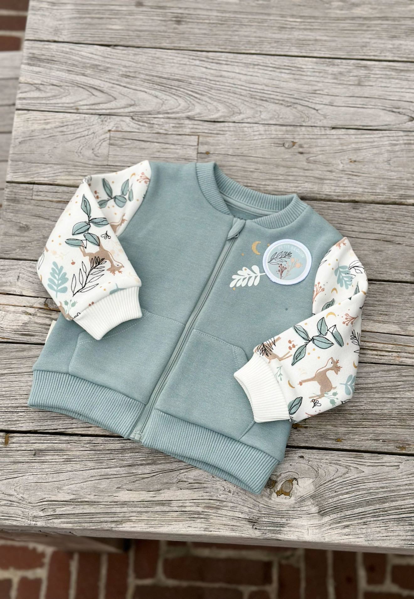 Veste Teddy En Molleton Alma Bleu