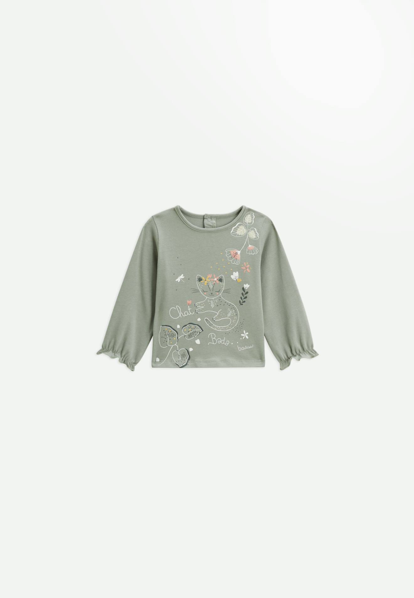 T-shirt Bébé Manches Longues Kaki Lily Kaki
