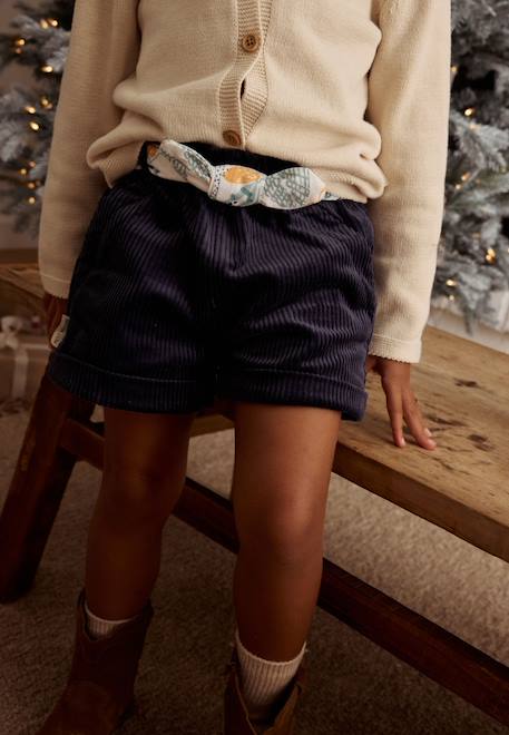 Fille-Short-Short bébé en velours côtelé holamuchacha