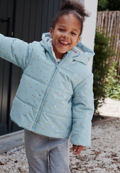 Fille-Manteau, veste-Manteau, parka, blouson-Doudoune bébé intérieur polaire avec capuche alma