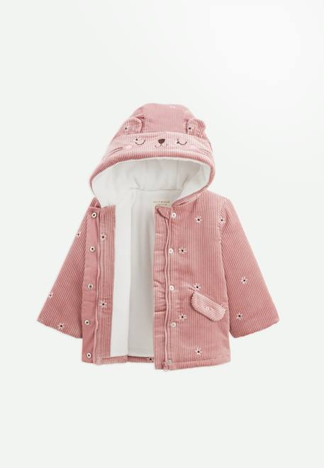 Manteau bébé velours côtelé intérieur polaire bloom Marron 4 - vertbaudet enfant 