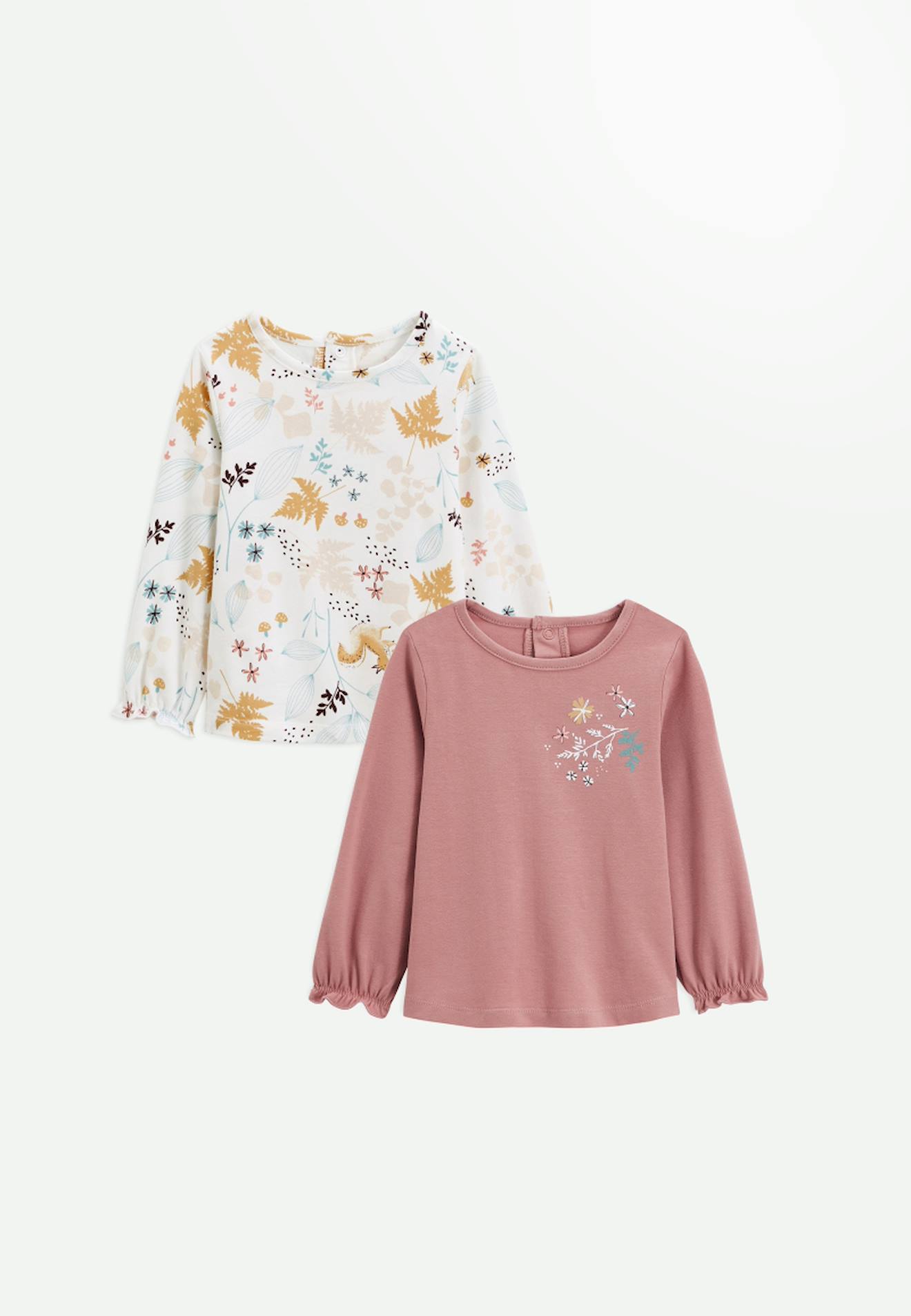 Lot De 2 T-shirts Enfant Manches Longues Bloom Rose