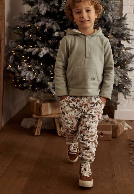 Bébé-Ensemble bébé sweat-shirt à capuche et pantalon en molleton abou