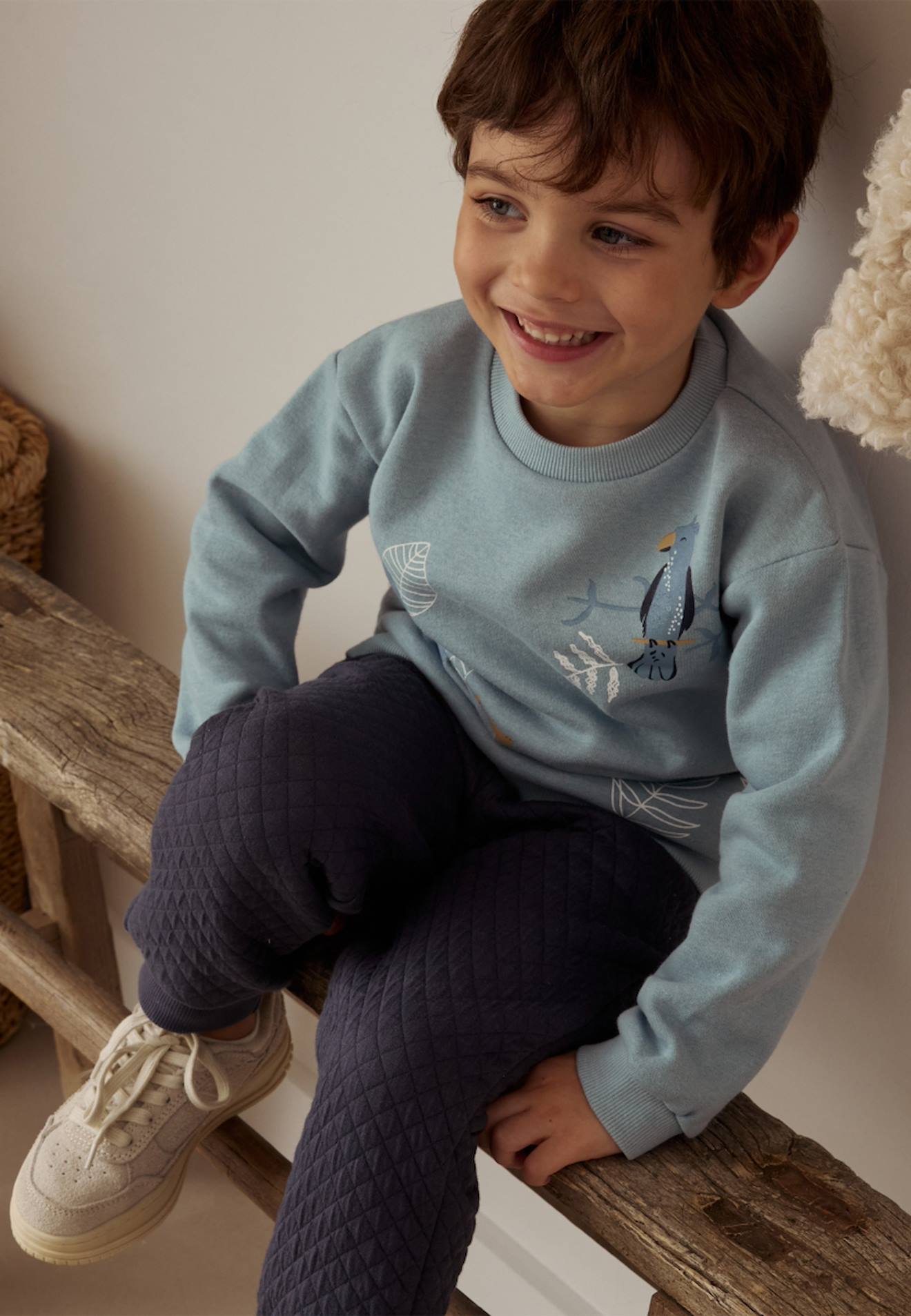 Ensemble Bébé Sweat-shirt Et Pantalon En Molleton Félintrépide Bleu