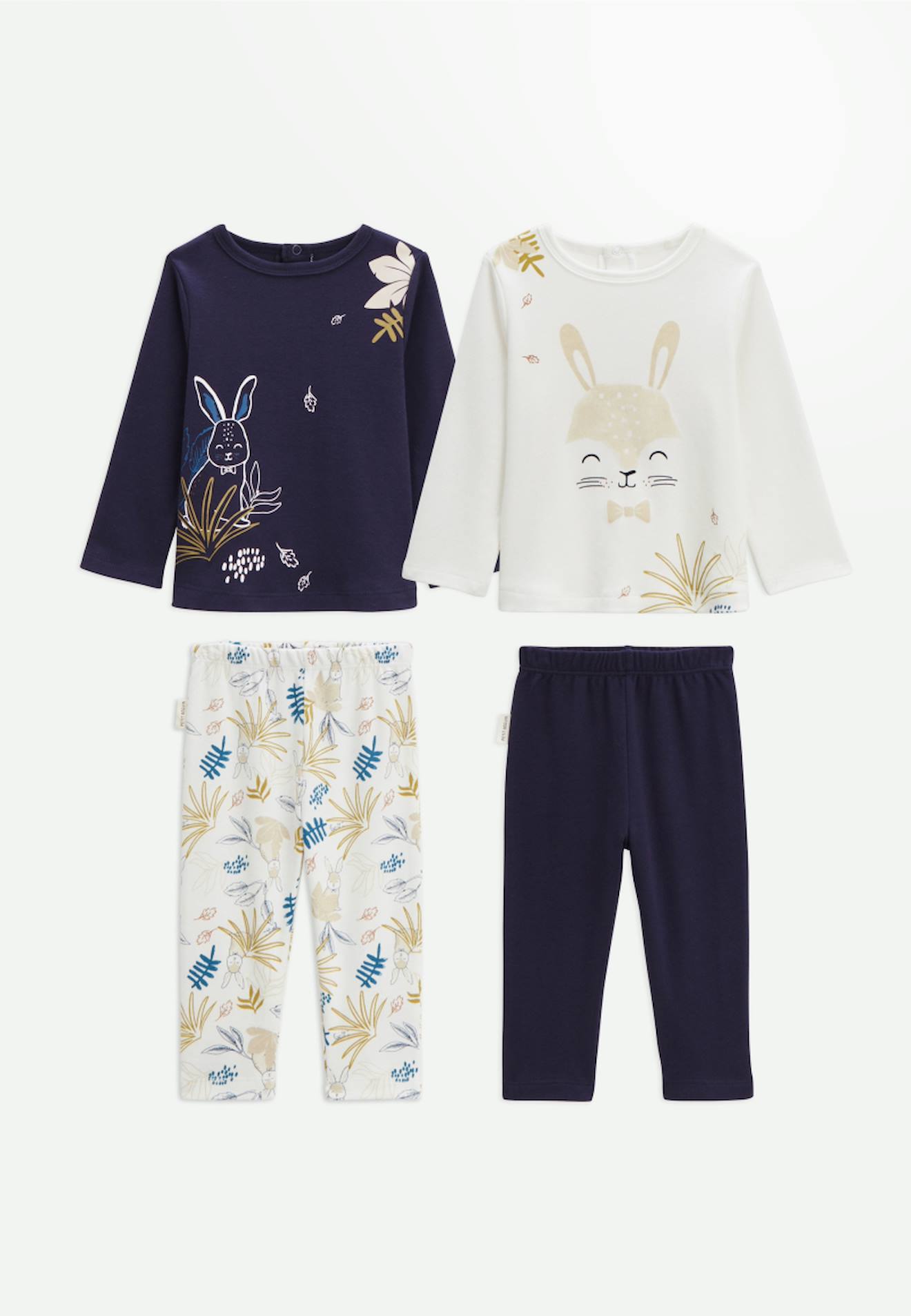 Lot De 2 Pyjamas Bébé Gribouille Bleu