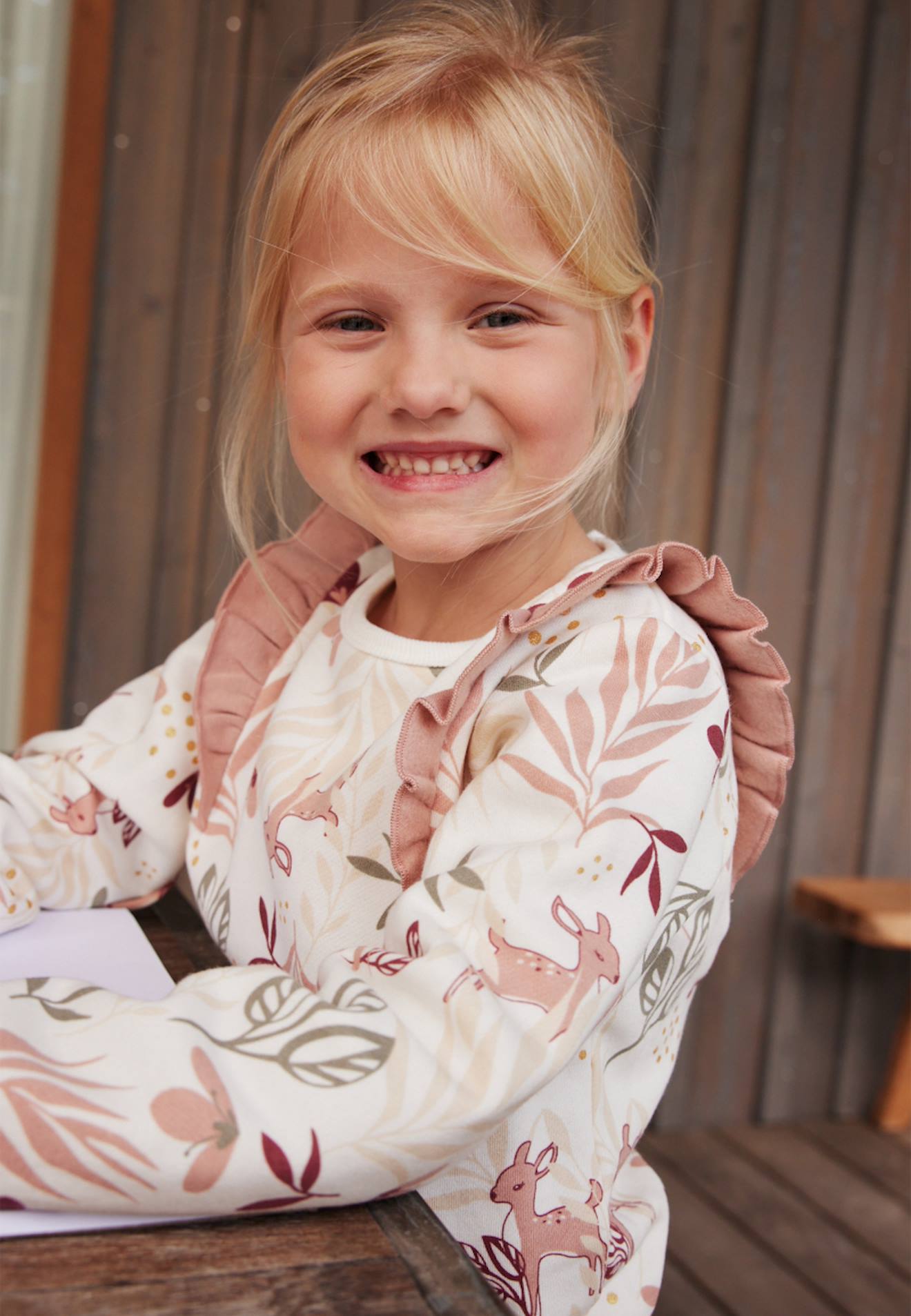 Sweat-shirt Bébé En Molleton Oprah Rose
