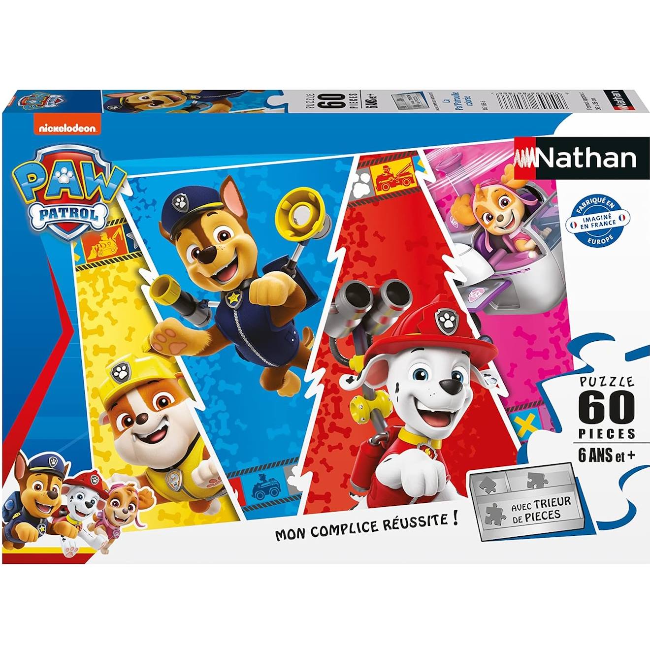 Puzzle La Pat'patrouille Colorée 60 Pcs Bleu