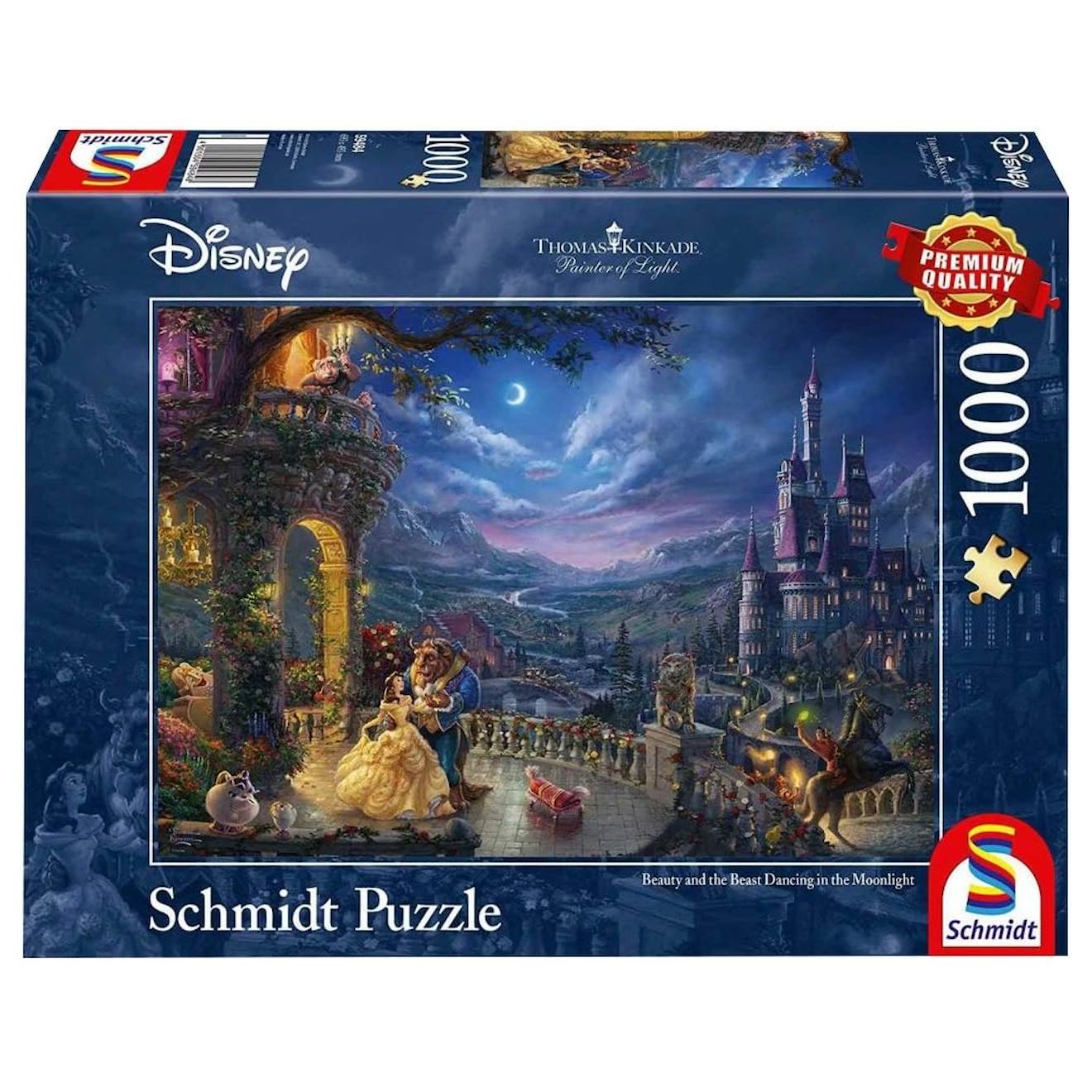 Puzzle La Belle Et La Bête Au Clair De Lune 1000 Pcs Bleu