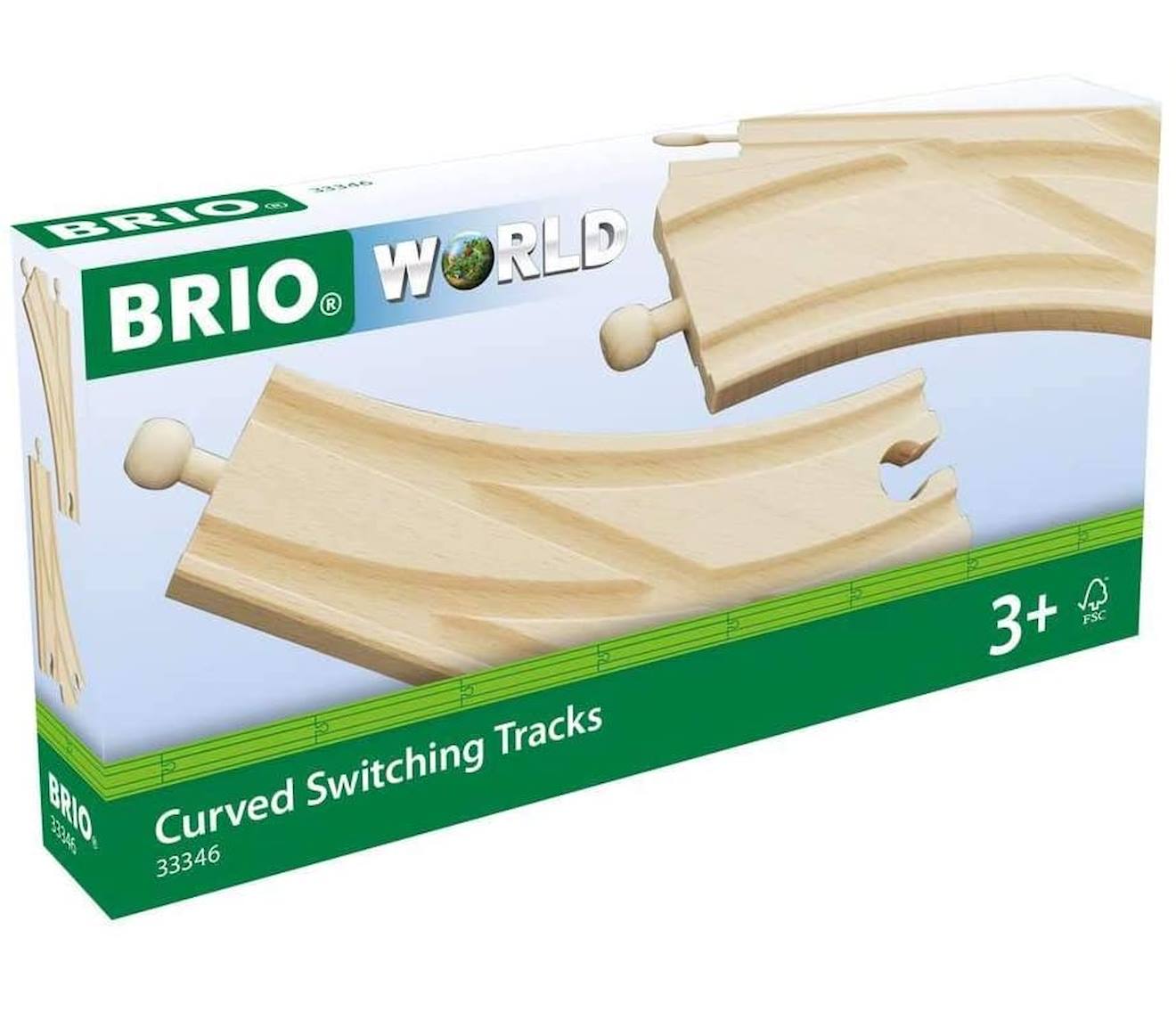 BRIO - Aiguillages Courbes Marron
