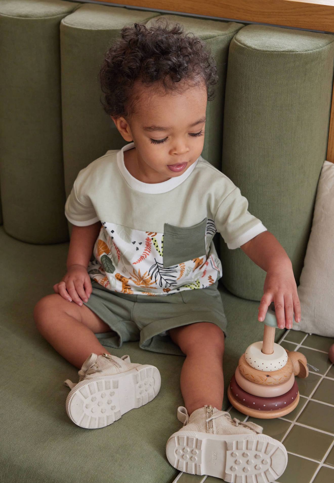 Ensemble T-shirt Et Short Dumbea Kaki