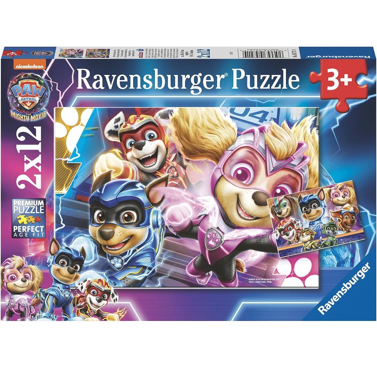 Ravensburger - Puzzle Pat'patrouille Film 2 2x12 Pcs Bleu