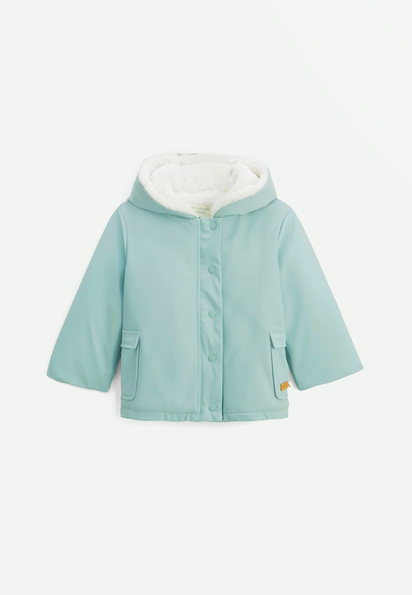 Manteau Enfant Imperméable Doublé Sherpa Holamuchacha Vert